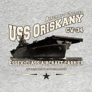 USS ORISKANY CV-34 aircraft carrier veterans T-Shirt